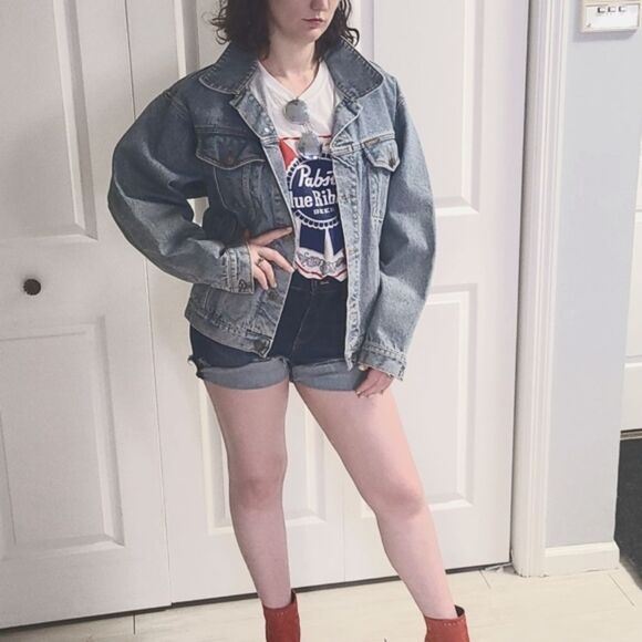 🦩 Flamingo Denim Jacket - Picture 2 of 4